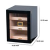 Woodronic Cigar Humidor Cabinet for 150 Cigars with Digital Hygrometer,