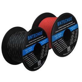 BNTECHGO 12 Gauge Silicone Wire Spool red and Black Each 100ft Flexible 12 AWG Stranded Tinned Copper Wire