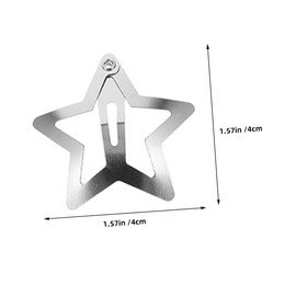 Outanaya Cute Star Hair Clips Set of 10 Decorative Silver Star Hair Accessories for Girls for Women for Everyday and Special Occasions