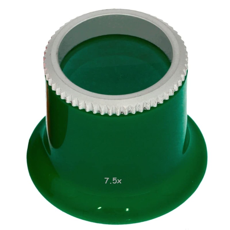 S1 STRATOS Deluxe Uhrmacherlupe 7.5 fach Augenklemmlupe für Kontrollarbeiten bei