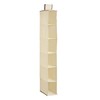 Premier Housewares 6 Section Hanging Shoe Organiser - Cream