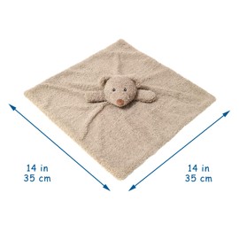 Doindute Baby Brown Teddy Bear Soft Stuffed Animal Security Blanket, Plush Bear Character Lovey Blanket, Baby Shower/Nursery Gift, Newborn Infant Toddler Snuggle Blankie for Boys Girls, 14 Inches