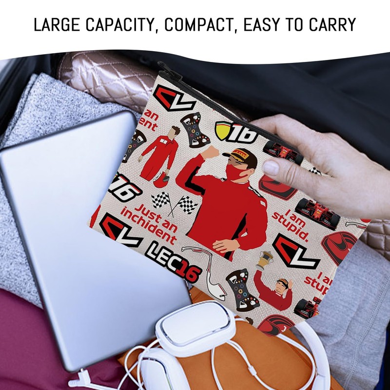 2 Pieces Racing Themed Makeup Bag, Waterproof Makeup Bag, Cartoon