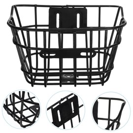 Toddmomy Bike Front Basket: Bicycle Wire Basket Metal Front Handlebar Bicycle Baskets Vegetable Basket for Cycling