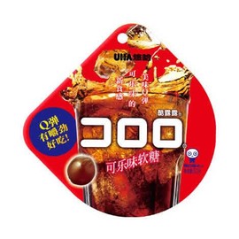 Fruity Gummy Candies, Soft Candy Fruit Flavor with Gummy Bits for Kids and Adults 6 packs (Cola,40g)