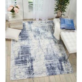 kathy ireland Home Silver Screen Persian Grey/Slate 2'2" x 7'6" Area-Rug, Easy-Cleaning, Non Shedding, Bed Room, Living Room, Dining Room, Kitchen (2x8)