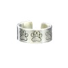 silver paw print toe ring