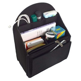 VANCORE Bag-in-Bag, Back-in-Back, Large, Back-in-Bag, Vertical, Inner Bag, Organize Contents, Lightweight, Men's, Commuting to Work, Travel, Black, S