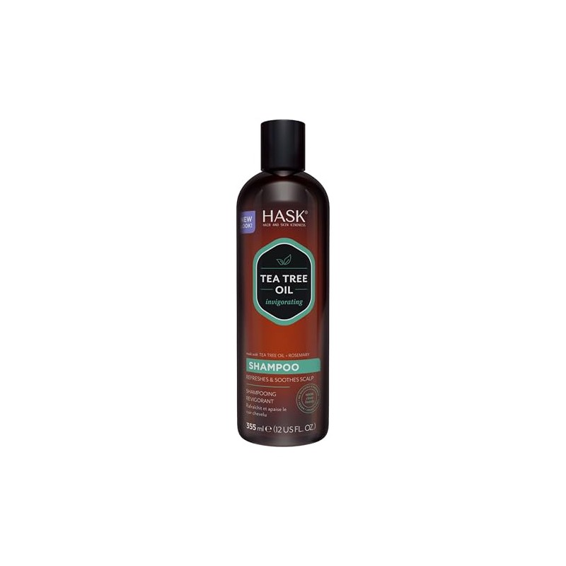 Hask Tea Tree Oil & Rosemary Invigorating Shampoo, 355 ml