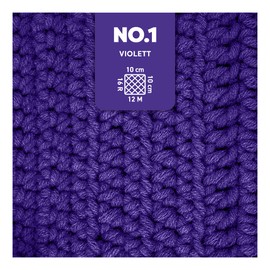 myboshi No.1 Wool for Crochet and Knitting, Quick Knitting Yarn, Durable Hat Wool, Knitting Wool, Crochet Wool, Mulesing-Free, 55 m / 50 g, 30% Wool (Merino Wool) Purple (Violet), 8 Balls