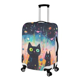 Eritanaer Cat Painting Suitcase Covers for Luggage Elastic Luggage Wraps for Suitcase Luggage Wraps for Suitcase Luggage Sleeve Anti-Scratch Travel Suitcase Cover Luggage Accessories