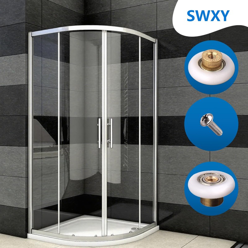 Shower Door Rollers Replacement Runners, Diameter 25mm 4pcs Shower Door