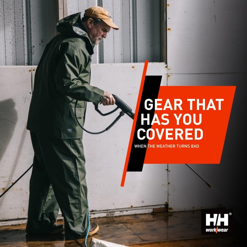 Helly-Hansen Workwear Mandal Waterproof Jacket for Men - Adjustable Hood,