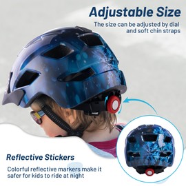 Kids Helmet, SIFVO Kids Bike Helmet Boys and Girls Bike Helmets with Cool Visor Helmet for Kid 5-14, Kid Bike Helmets Youth Bike Helmet Adjustable & Lightweight 50-57cm