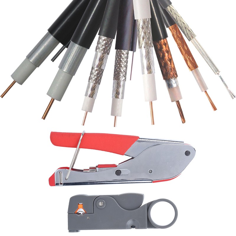 22PCs Cable Crimping Cutter Multifunction Crimper Coaxial F- Head Crimping