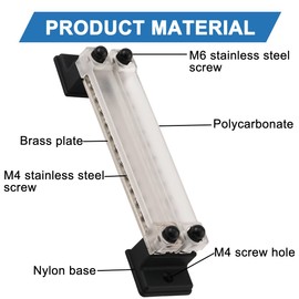 Greluma 1 Piece 150A Power Distribution Block Busbar with Ring Terminals, Double Row 12 Way Busbar for Car, Marine, Boat, 4 x M6 Bolts, 24 x M4 Screw