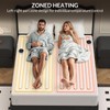 HOMLYNS LuxeHeat Electric Heated Mattress Pad Queen Size Zoned Dual