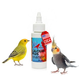 Morning Bird Calcium Plus Liquid for Birds – Bird Vitamins for Strong Eggshells, Healthy Bones, and Baby Bird to Support Growth, Breeding, and Wellness for All Birds 2 Fl Oz