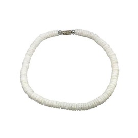 Hawaiian Heishi Puka Shell Hawaii Surfer Anklet with Twist Barrel Closure
