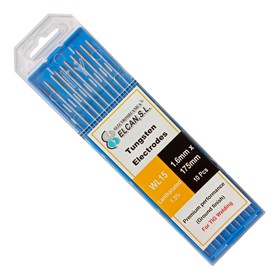 ELCAN Tungsten TIG Welding Lanthanum 1.5% Gold WL15 Professional, 1.0 1.6 2.0 2.4 3.2mm TIG Burner Welding Electrodes, 10 Units - Dimensions: 1.6 x 175 mm