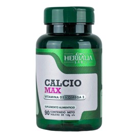 Calcio 600 Herbalia Lab Vitamina Omega Tabletas