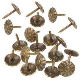 Upholstery Tacks, 200pcs 7/16 Inch Furniture Tacks Nails,Upholstery Nails for Furniture DIY Decorative,DIY Project, Home Decor (Antique Brass)