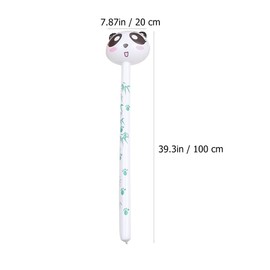 Alipis Inflatable Animals Stick Jungle Inflatable Toys Giraffe Tiger Panda Elephant Stick Inflatable Hammer Pool Float Toy For Birthday Party Supplies 4Pcs
