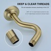 8 Inch S-Shape Curved Shower Arm with Flange Stainless Steel