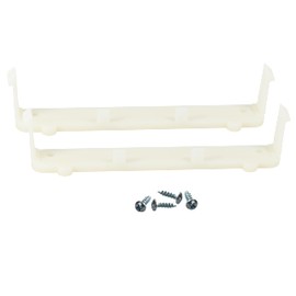 Pair of Rok Hardware Plastic False Front Cabinet Clips 5" (127mm) Overall Length, Screws Included, R3307