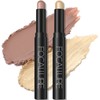 FOCALLURE 2 Pcs Cream Eyeshadow Stick,Brightener Eyeshadow Pencil Crayon,Highlighter Eye
