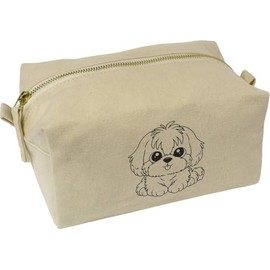 'Cute Shih Tzu Dog' Canvas Wash Bag/Makeup Case (CS00040478)