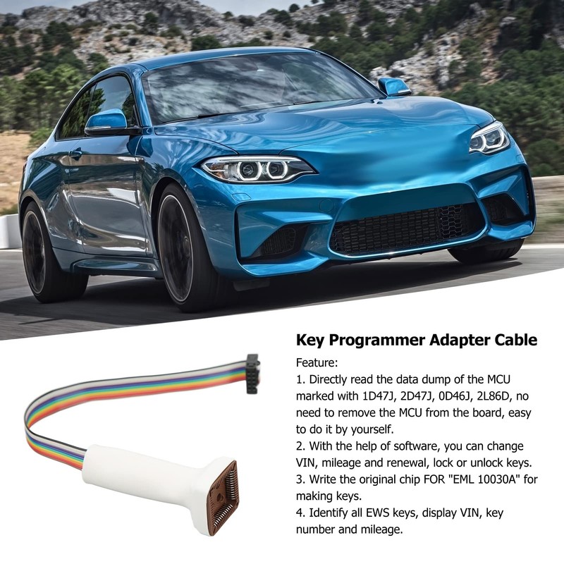 Leapiture 3 Pcs Key Programmer Adapter Cable, Car Key Coding