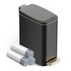 KSSKSS Small Bathroom Trash Can with Lid Soft Close, Step