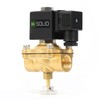 U.S. Solid Brass Electric Solenoid Valve, Manual Override, Normally Closed