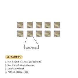 5 Pcs/Bag Flower of Life Gold Plated Thin Metal Sticker for Stone Crystal, Adhesive Pyramid Sacred Geometry Metal Energy Decor Sticker,Meditation Decor (35mm Diameter, Gold)