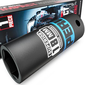 Aiourx 1/2” Drive Impact Socket, 18 mm Deep Socket, Metric, 6 Point, CR-V, for Automotive Maintaince, Mechanical Equipment Maintaince