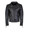 DECIMAL Men's Black REAL Lambskin Leather Biker Jacket VINTAGE GENUINE