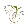 Simple Cat Iron Flower Ware Hydroponic Flower Arrangement Vase