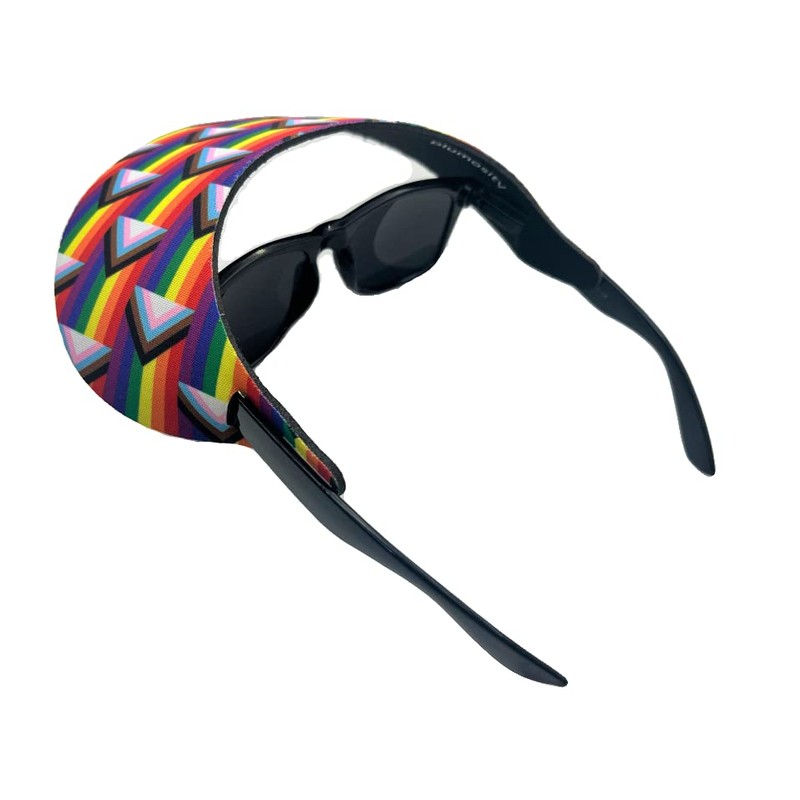 Rainbow Pride Foam Visor Attaches to Sunglasses, Unisex, 2 Visors