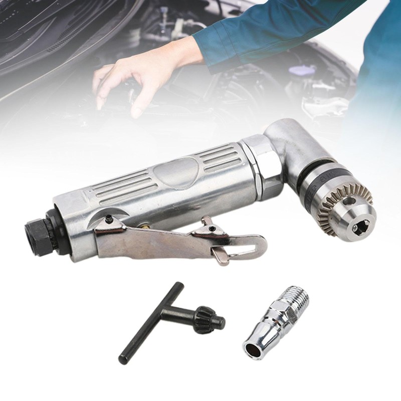 kokiya Air Power Drill 1/4inch Pneumatic Right Angle Drill Compact