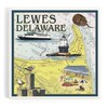 Lewes, Delaware, Nautical Chart (Absorbent Ceramic Coaster, Single, Cork Back,