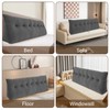 King-Triangular Wedge Pillow with Removable Cover, headboard Pillow with 1