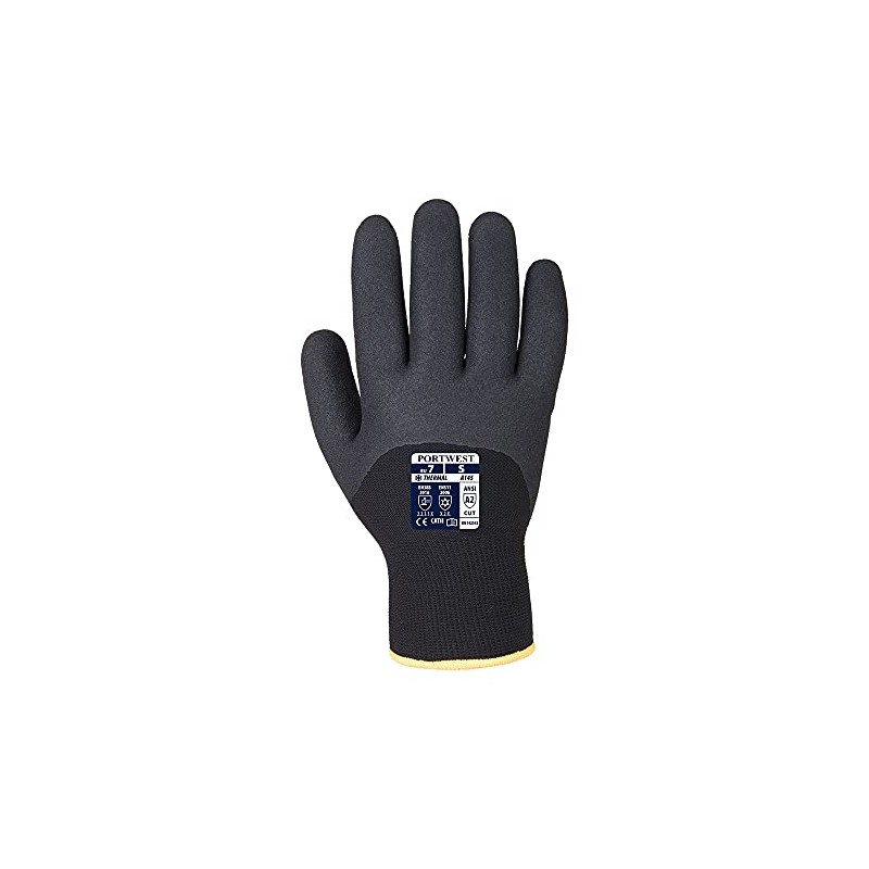 Portwest A146 Twin Lined Flexible Arctic Winter Glove Black, X-Large