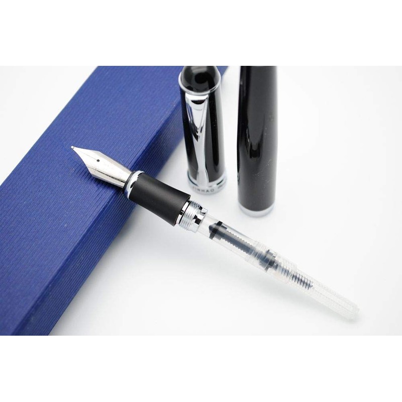 JINHAO, penna stilografica X750 (nero chiaro, penna M)