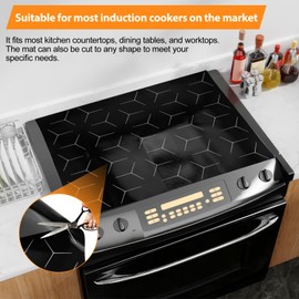 Herdabdeckplatte, 63x51cm Silikon Ceranfeld Abdeckplatte,Hitzebeständig Bis 230°c, Bpa-Freie Herdabdeckung Ceranfeld,Herdplatten Abdeckungen Zum Schutz Vor Kratzern