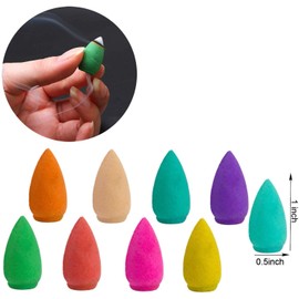 180 Pieces Backflow Incense Cones 10 Mixed Natural Scents Rose Jasmine Lily Mint Lavender and More Kinds of Mixed Natural Backflow Incense Cones