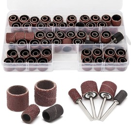 Pack of 104 Cylinder Grinding Pens Sleeve Sander Drum 60 120 320 Grit with Rotation Set of 4 Rubber Spindles