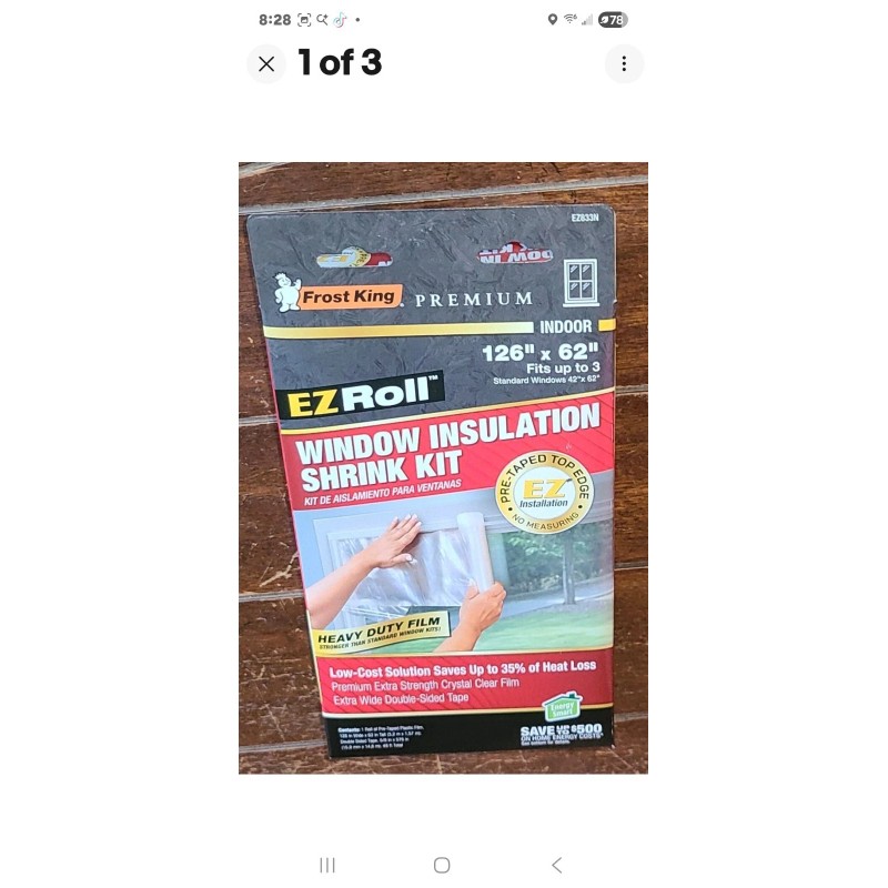 Frost King EZ833 62" x 126" Clear Plastic EZ Roll