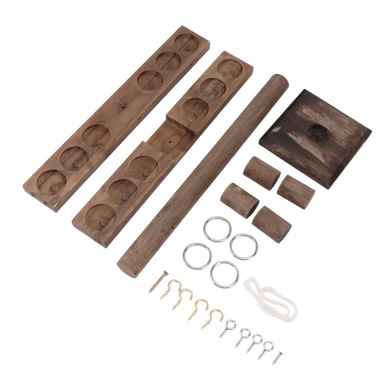 Hook and Ring Game for Four Players Wooden Hooks Fast