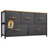 DWVO Dresser for Bedroom with 5 Drawers - Fabric Storage